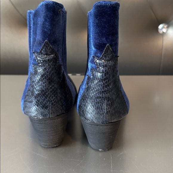Very Volatile Blue and Black Ankle Boots - Picture 3 of 5
